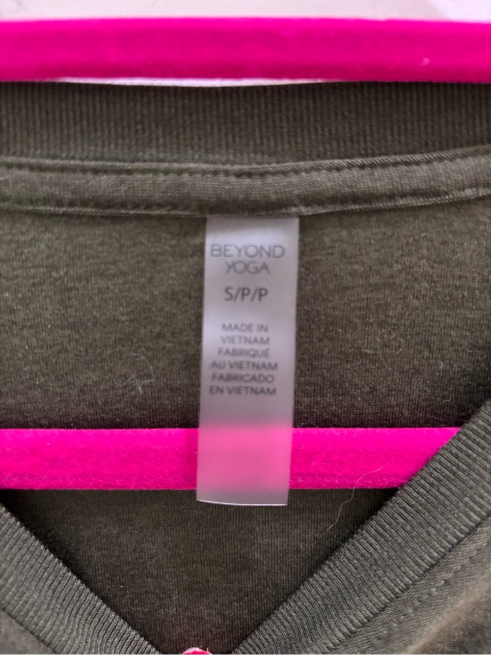 Beyond Yoga Olive Long-Sleeve Crew Neck Top - Picture 2 of 4